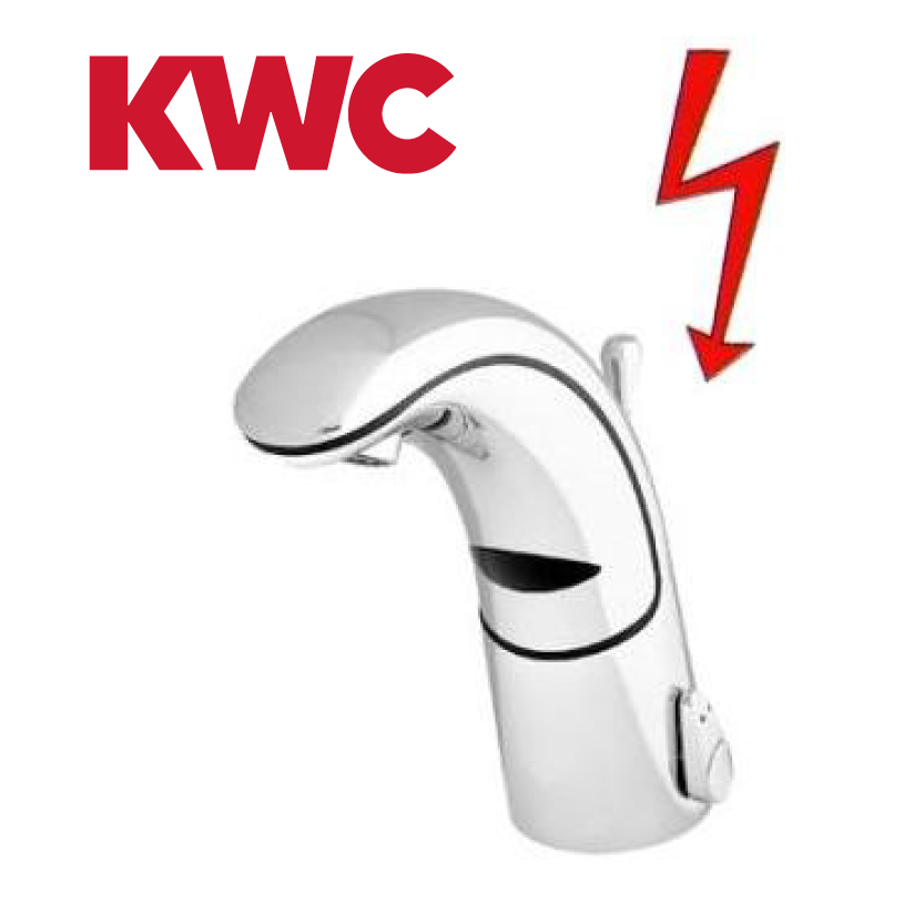 KWC Gastro K.12.JK.42N000U34 berührungslose Niederdruck-Infrarotarmatur mit Ablaufgarnitur & Unt
