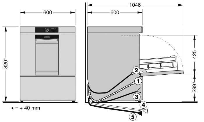 HOBART Besteck- und Geschirrspülmaschine FP-10B PREMAX Nachfolger von FP-10A