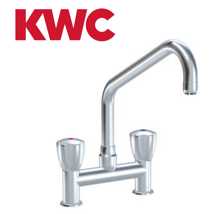 KWC Gastro K.24.42.K5.000C34 1/2" Zweigriff-Gastronomiearmatur - Zweiloch - nieder - gerade