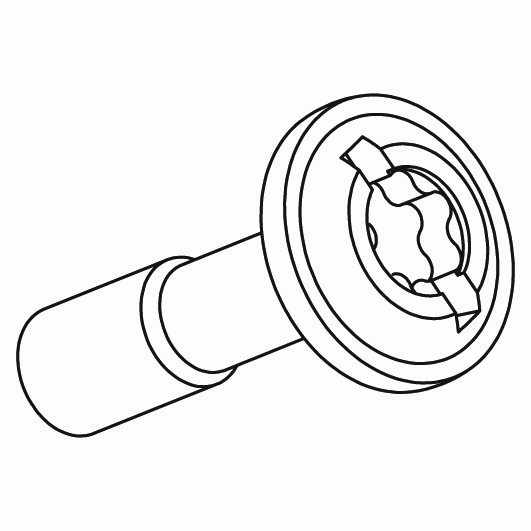 KWC Kunststoff-Einsatz Z.632.240 mit Schraube Z.602.997.700 für Griffhebel an Gastrokartusche 46mm K