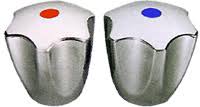 KWC Corona Chrom-Metallgriff BLAU-Punkt "Kalt" Z.503.009 für Gastro-Griffarmaturen