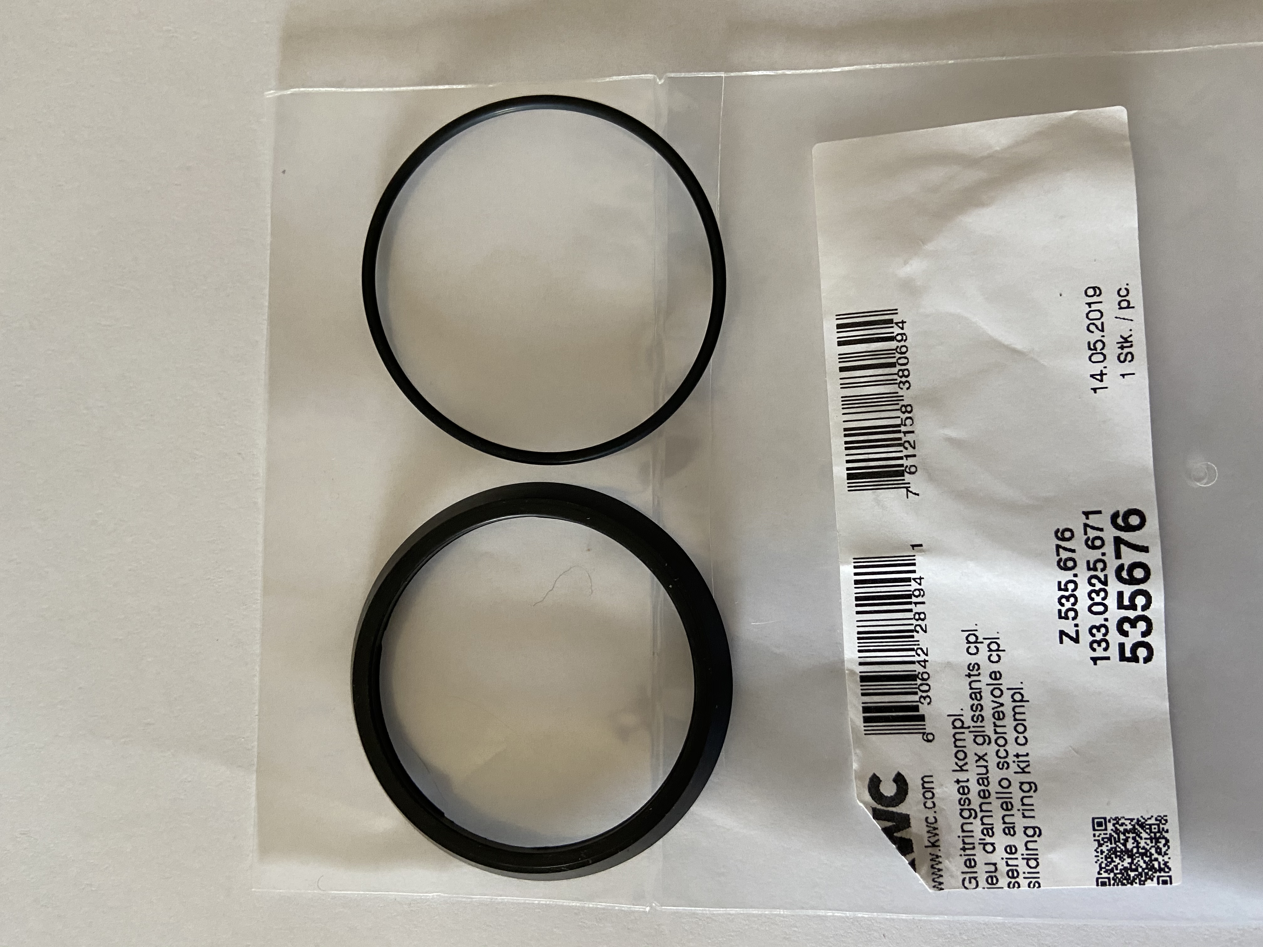 KWC Gleitringset Z.535.676 2-teilig für Kartusche K.32.60.01 KWC Gastro