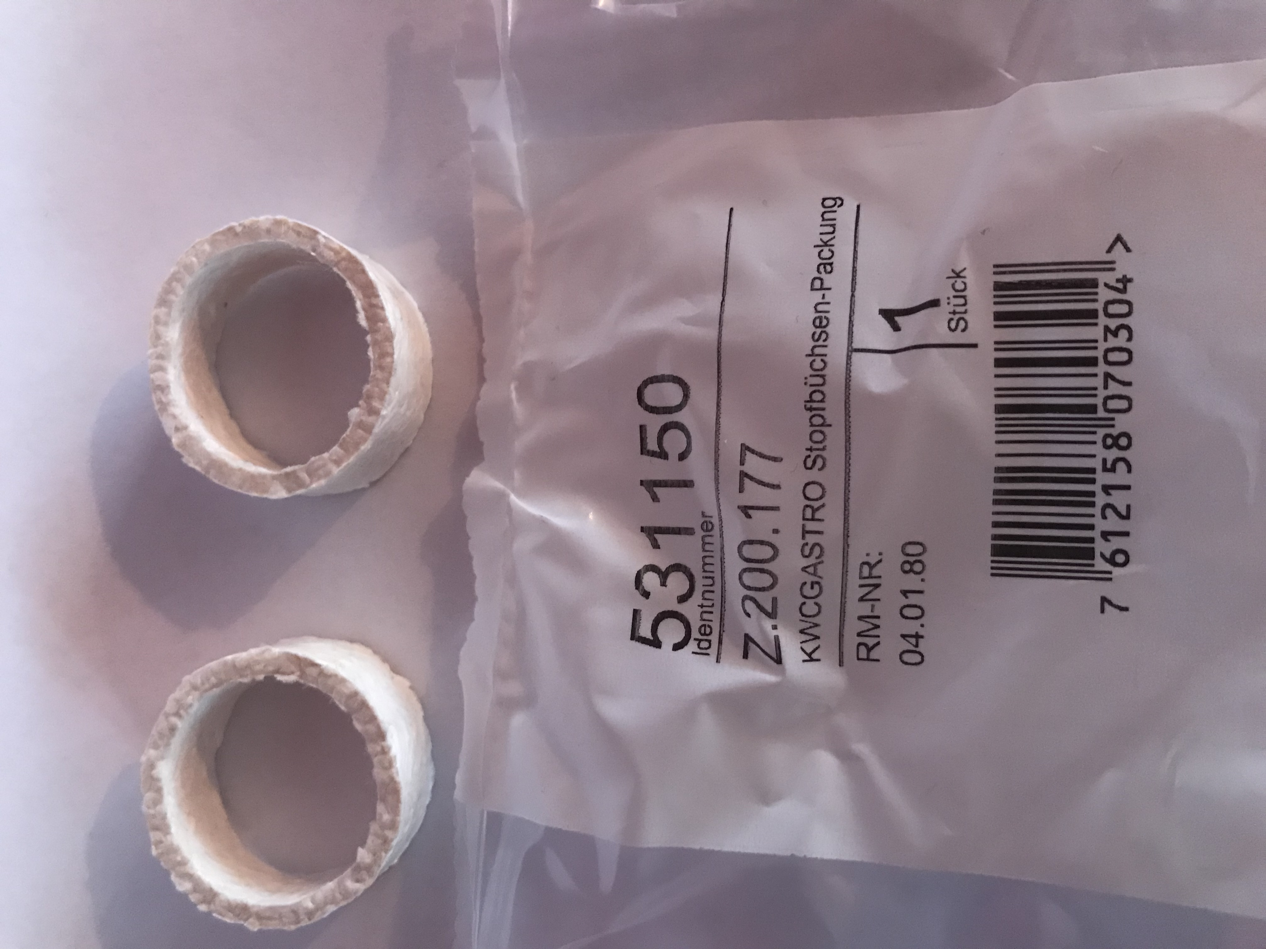 KWC Dichtungspaket D32/26x11,5 für 3/4" Auslaufhahn Z.200.177 Stopferbuchse für Großküchen-Armaturen