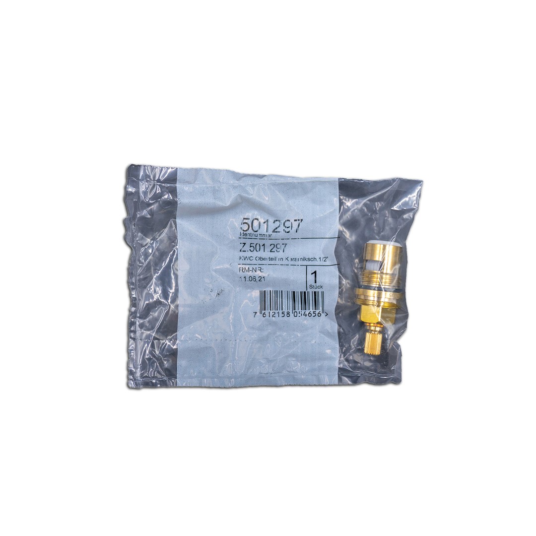KWC Oberteil 1/2" Keramik Z.501.297 mit Rastbuchse Z.631.222 für KWC-Gastro Zweigriffmischer